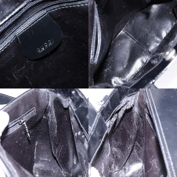 GUCCI Interlocking Hand Bag Patent Leather Black 000 1013 000 1013 - Picture 11 of 12